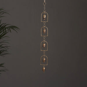 Home - Kutch Copper Coated 5 Bells Wind Chimes 13