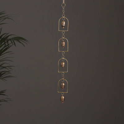 Home - Kutch Copper Coated 5 Bells Wind Chimes 13