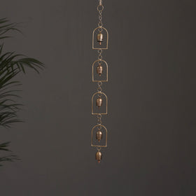 Home - Kutch Copper Coated 5 Bells Wind Chimes 13
