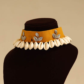 Yellow - german silver fabart choker necklace set