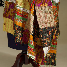 Multicolor - patchwork reversible silk bengal kantha work