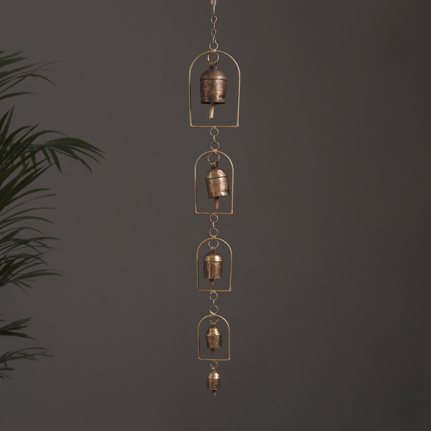 Kutch Copper Coated 5 Bells Wind Chimes 09