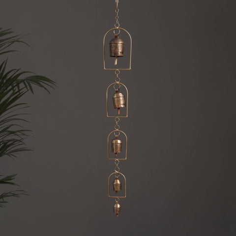 Kutch Copper Coated 5 Bells Wind Chimes 09