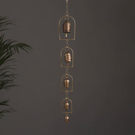 Kutch Copper Coated 5 Bells Wind Chimes 09