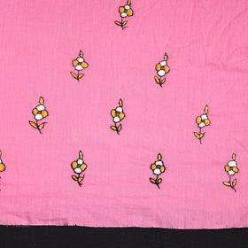  Kashidakari Hand Embroidery Pure Mangalgiri Cotton Kurta Material - (2.4 meter) 25 