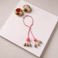 Anant Raksha Thread & Bead Work Lumba Rakhi / Bracelet with Potli 02