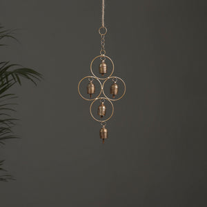 Ring - Kutch Copper Coated 5 Bells Wind Chimes 14