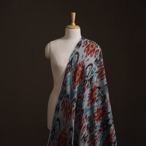 Multicolor - Pochampally Central Asian Ikat Cotton Fabric 14