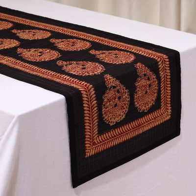 Natural Bamboo Bagh Block Printed Dining Table Runner 05