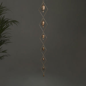 Diamond - Kutch Copper Coated 7 Bells Wind Chimes 16