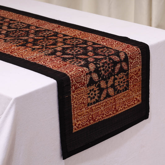 Natural Bamboo Bagh Block Printed Dining Table Runner 06