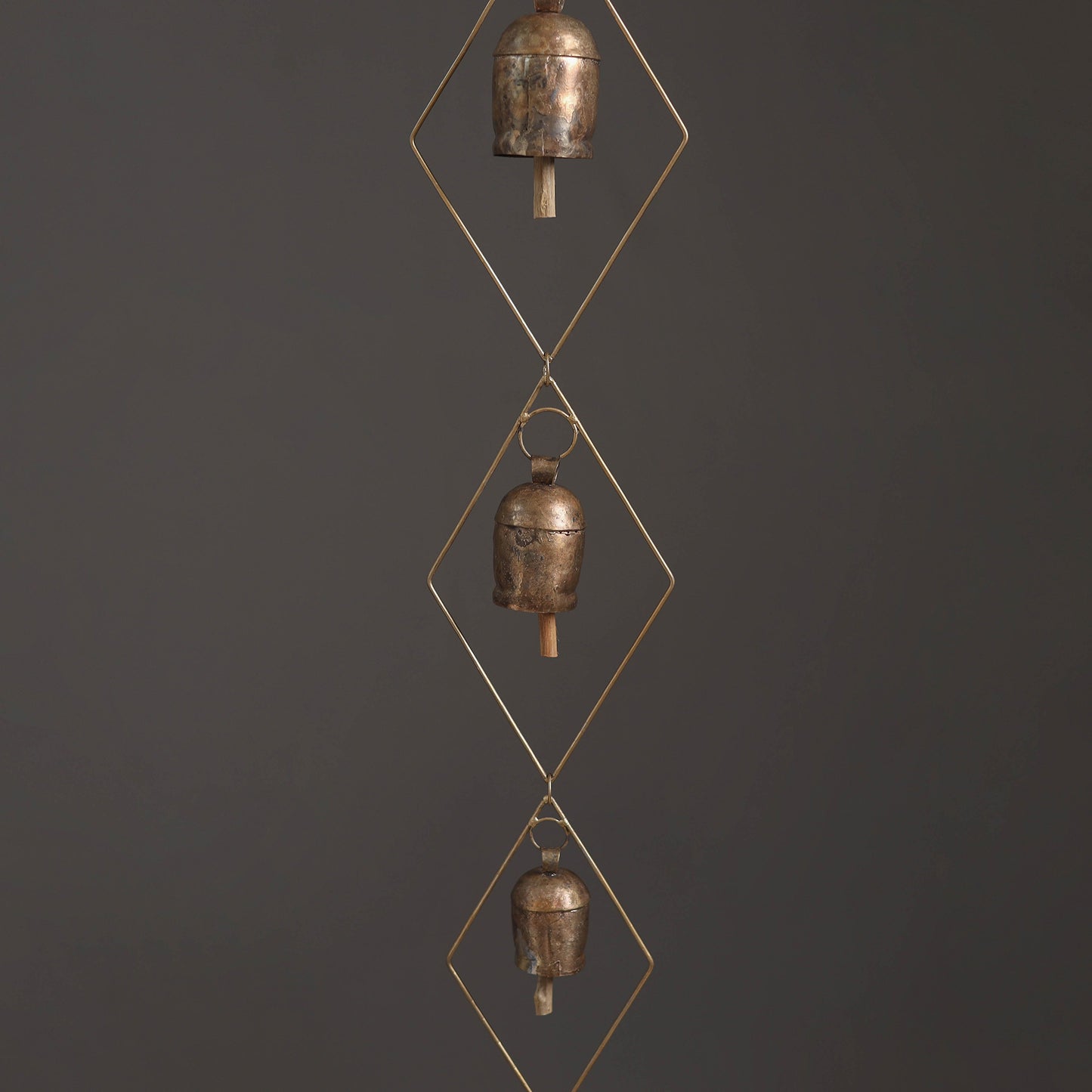Diamond - Kutch Copper Coated 7 Bells Wind Chimes 16