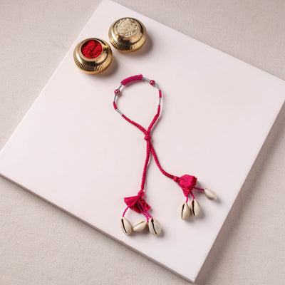Anant Raksha Thread & Bead Work Lumba Rakhi / Bracelet with Potli 05