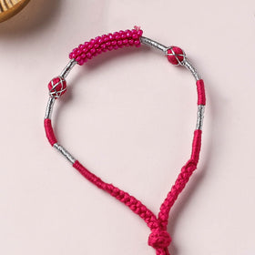 Anant Raksha Thread & Bead Work Lumba Rakhi / Bracelet with Potli 05