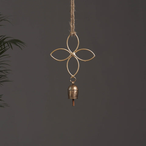 Flower - Kutch Copper Coated Bells Wind Chimes 08