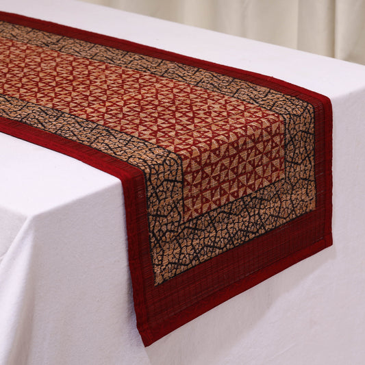 Natural Bamboo Bagh Block Printed Dining Table Runner 15