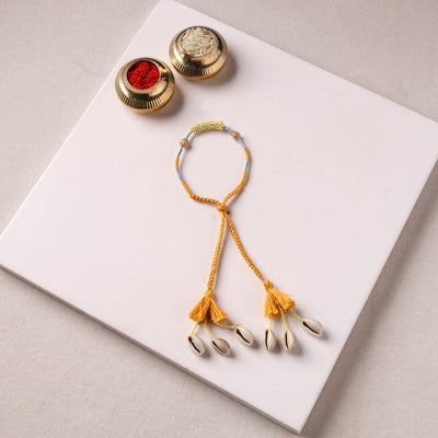 Anant Raksha Thread & Bead Work Lumba Rakhi / Bracelet with Potli 09