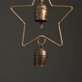 Star - Kutch Copper Coated 2 Bells Wind Chimes 23