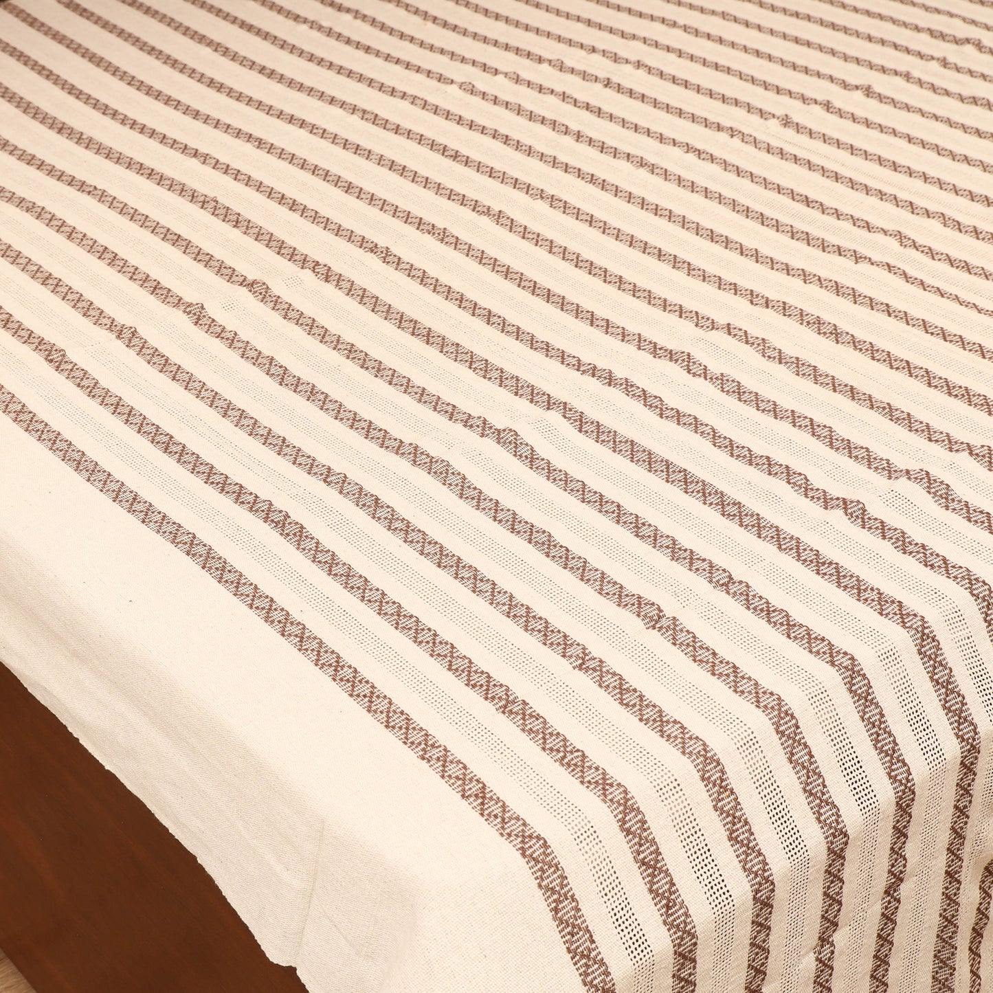 Bijnor Pure Handloom Cotton Double Bed Sheet (108 x 90 in) 44