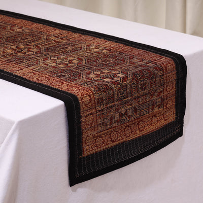 Natural Bamboo Bagh Block Printed Dining Table Runner 24