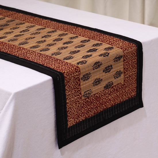 Natural Bamboo Bagh Block Printed Dining Table Runner 25