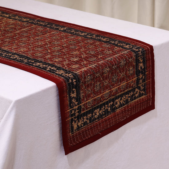 Natural Bamboo Bagh Block Printed Dining Table Runner 27