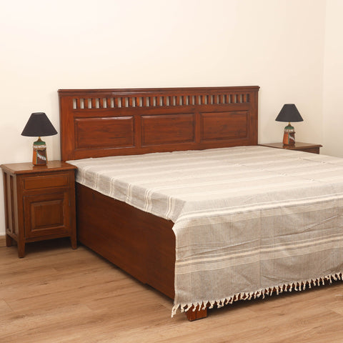 Bijnor Pure Handloom Cotton Double Bed Sheet (108 x 90 in) 46