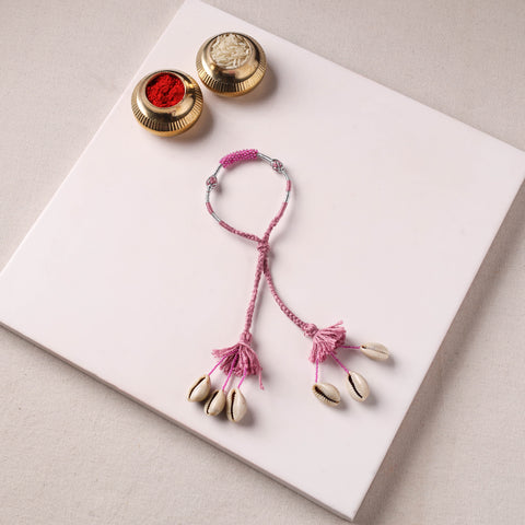 Anant Raksha Thread & Bead Work Lumba Rakhi / Bracelet with Potli 12