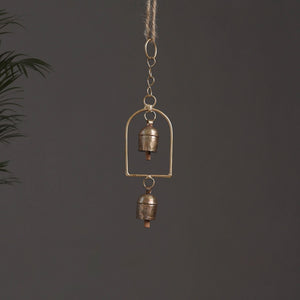 Home - Kutch Copper Coated 2 Bells Wind Chimes 24