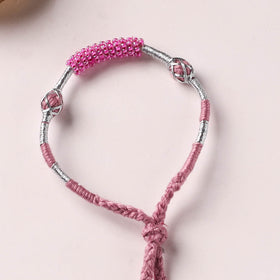 Anant Raksha Thread & Bead Work Lumba Rakhi / Bracelet with Potli 12