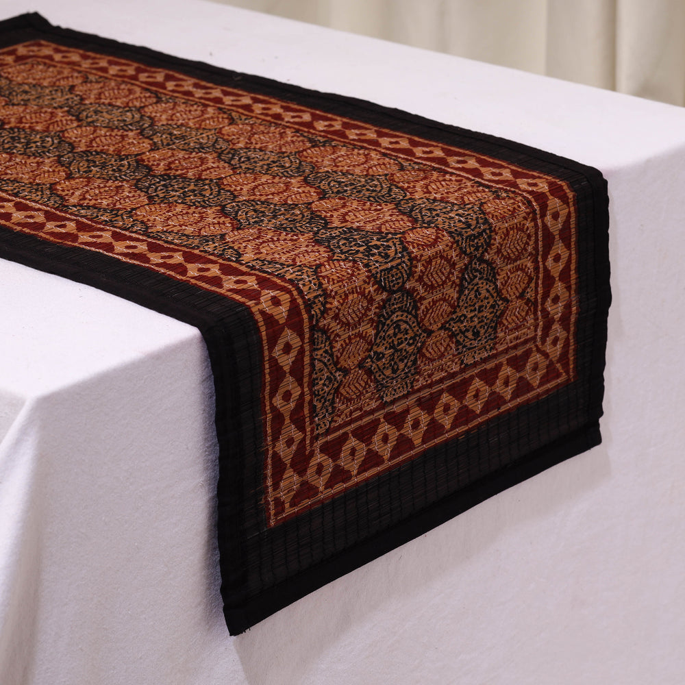 Natural Bamboo Bagh Block Printed Dining Table Runner 29