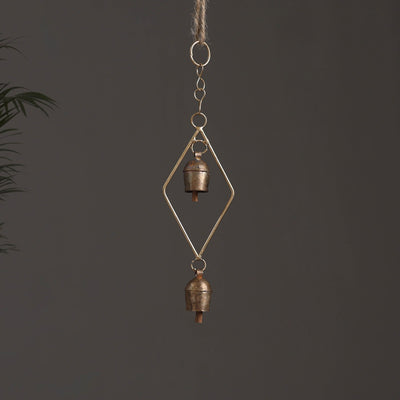 Diamond - Kutch Copper Coated 2 Bells Wind Chimes 12