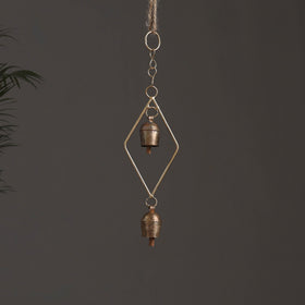 Diamond - Kutch Copper Coated 2 Bells Wind Chimes 12