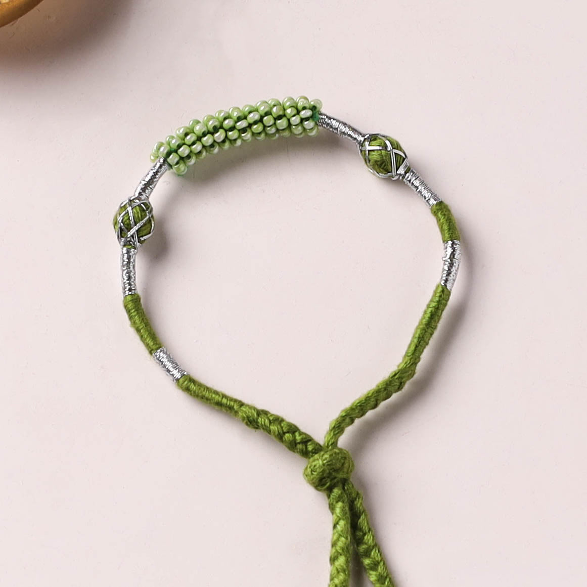 Anant Raksha Thread & Bead Work Lumba Rakhi / Bracelet with Potli 13
