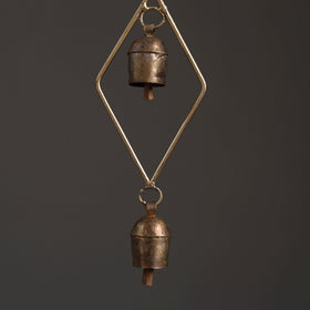 Diamond - Kutch Copper Coated 2 Bells Wind Chimes 12