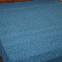 Blue - Pure Cotton Double Handloom Bed Cover from Bijnor 01