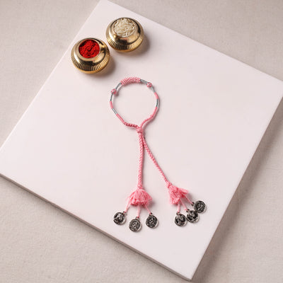 Anant Raksha Thread & Bead Work Lumba Rakhi / Bracelet with Potli 15