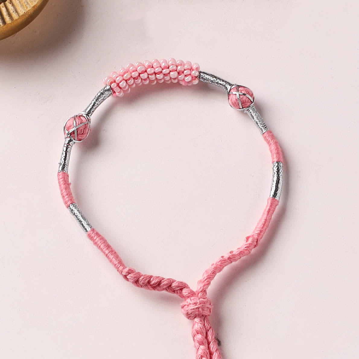 Anant Raksha Thread & Bead Work Lumba Rakhi / Bracelet with Potli 15