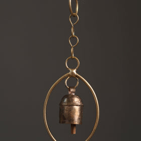 Oval - Kutch Copper Coated 2 Bells Wind Chimes 11