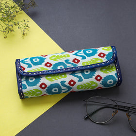 Multicolor Handcrafted Leather Sanganeri Block Printed Spectacle Case