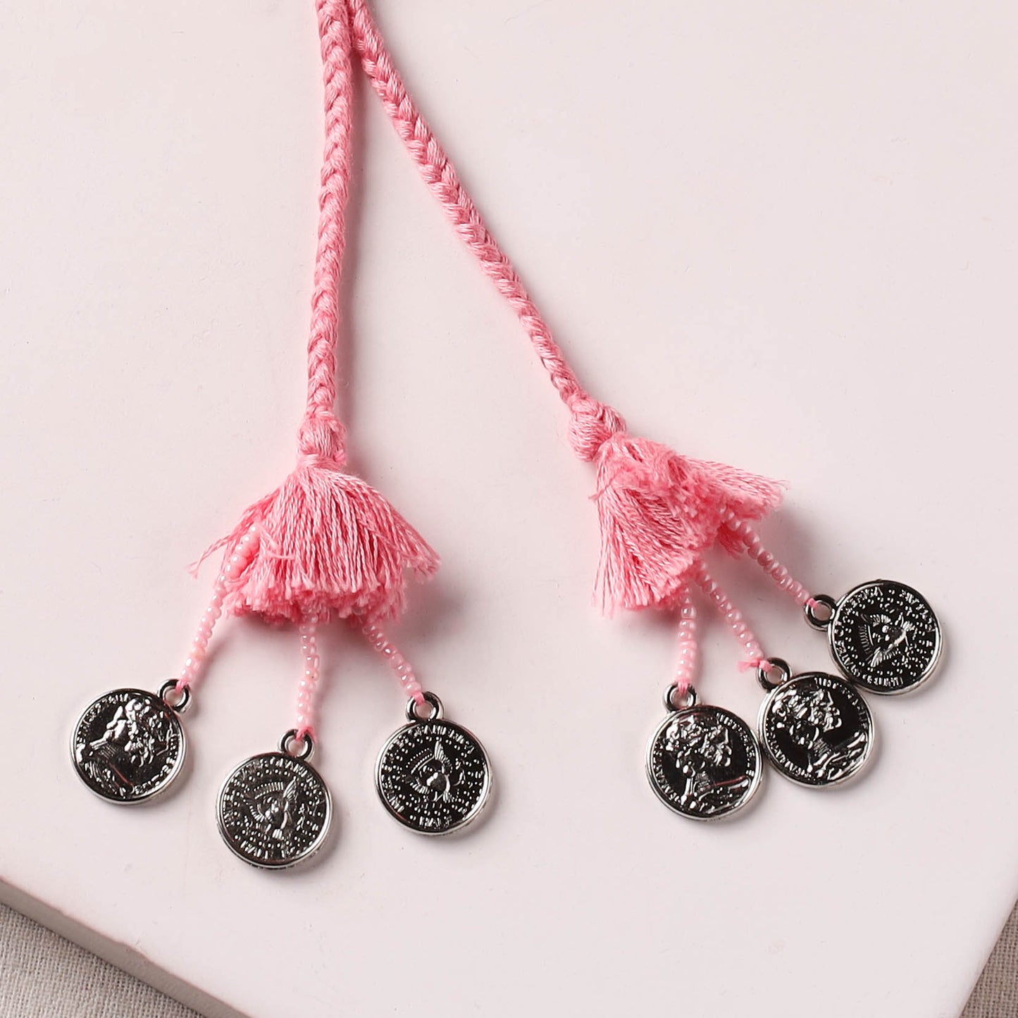 Anant Raksha Thread & Bead Work Lumba Rakhi / Bracelet with Potli 15