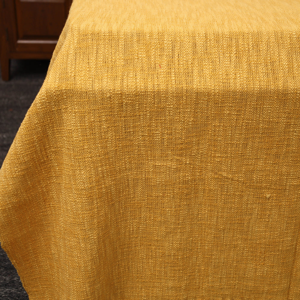 Yellow - Pure Cotton Double Handloom Bed Cover from Bijnor 02