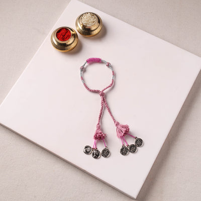 Anant Raksha Thread & Bead Work Lumba Rakhi / Bracelet with Potli 16