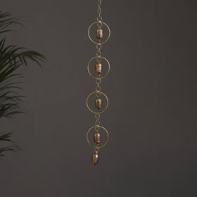 Round - Kutch Copper Coated 5 Bells Wind Chimes 21