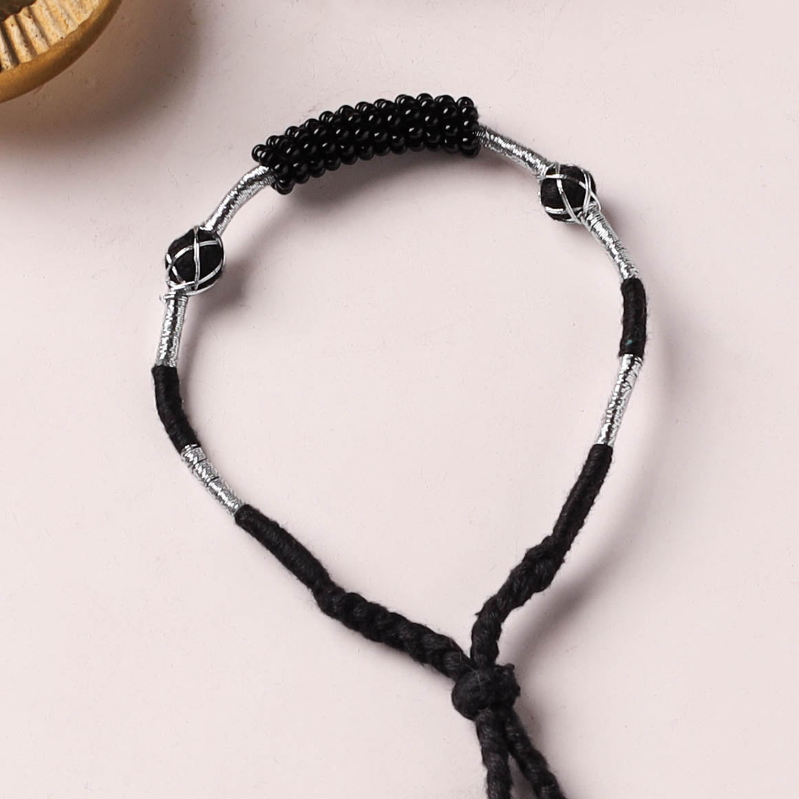 Anant Raksha Thread & Bead Work Lumba Rakhi / Bracelet with Potli 17