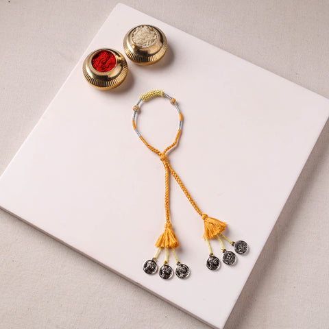 Anant Raksha Thread & Bead Work Lumba Rakhi / Bracelet with Potli 18
