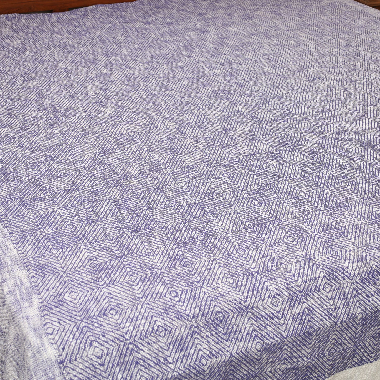 Blue - Pure Cotton Double Handloom Bed Cover from Bijnor 04