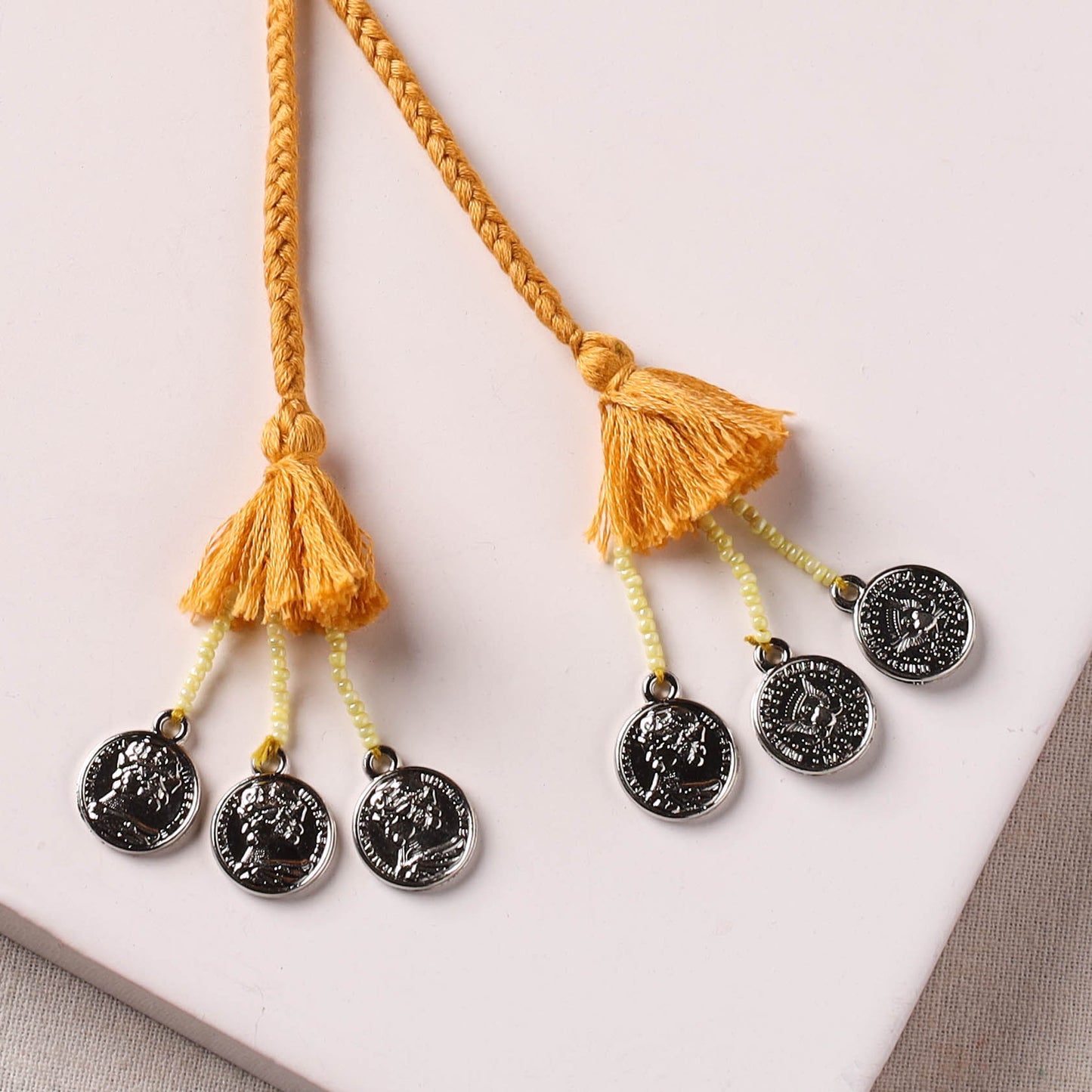 Anant Raksha Thread & Bead Work Lumba Rakhi / Bracelet with Potli 18