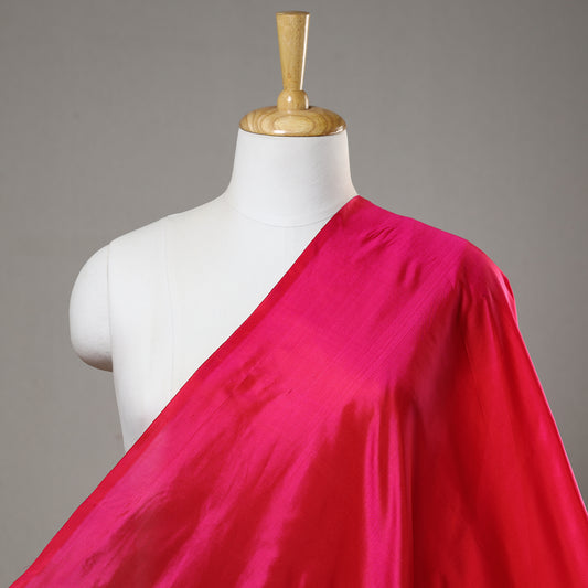 Pink - Prewashed Plain Pure Silk Fabric (Width - 44 in) 22