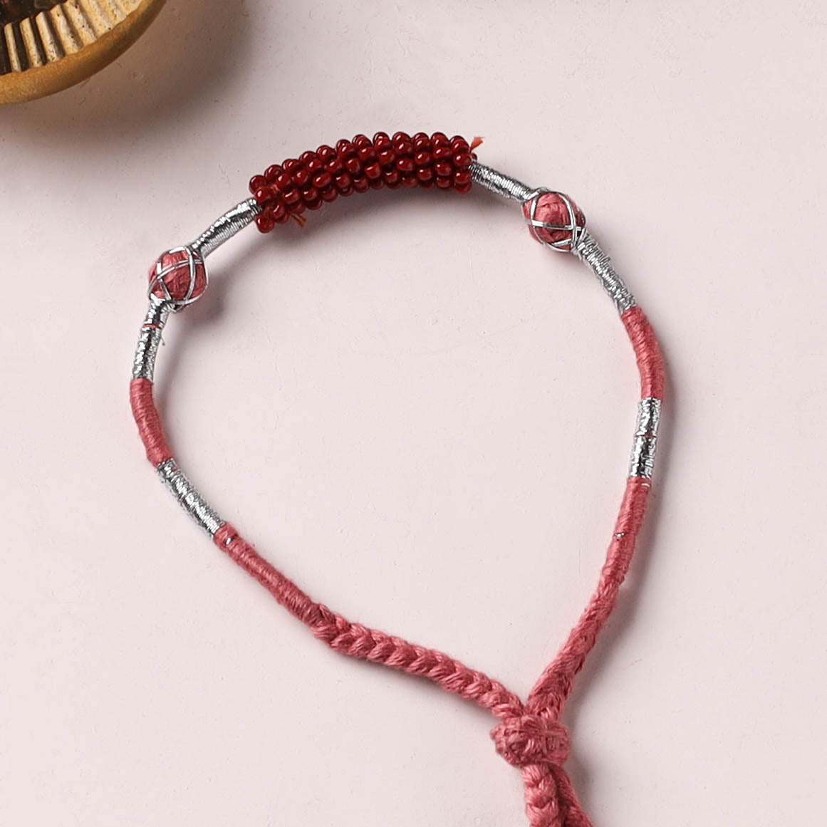 Anant Raksha Thread & Bead Work Lumba Rakhi / Bracelet with Potli 19